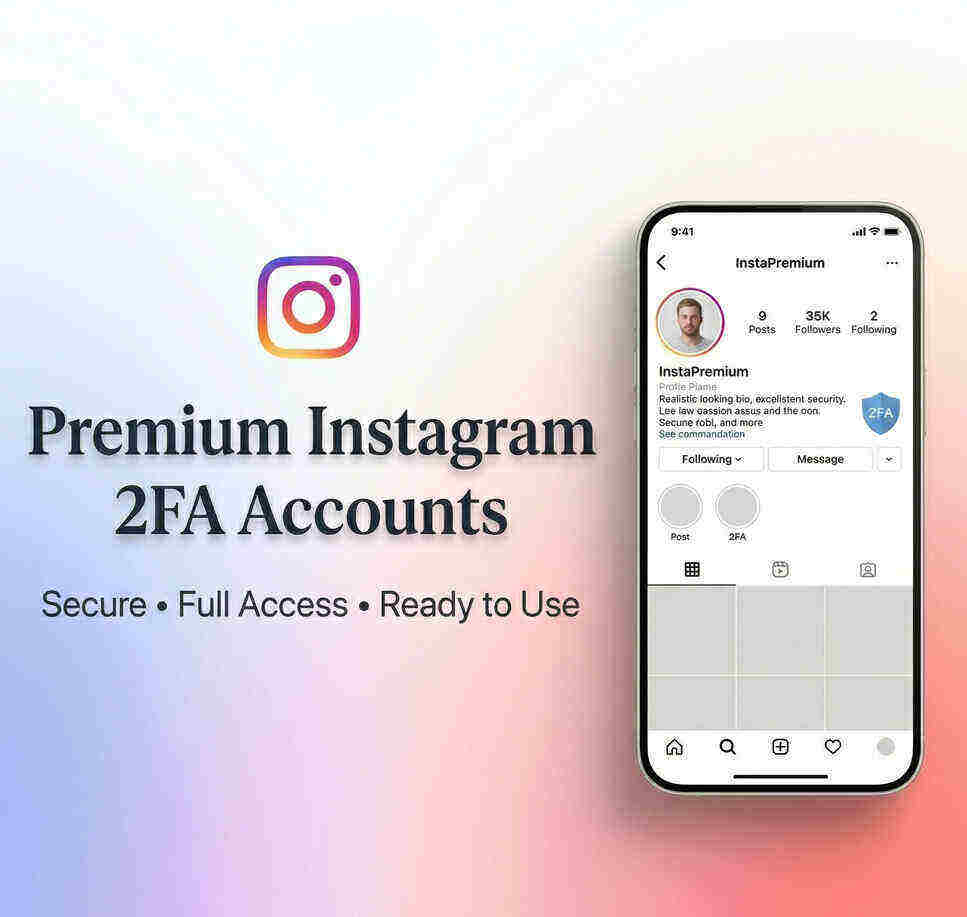 Instagram 全新 2FA 账户,带邮箱访问权限,并使用混合粉丝完成设置。
